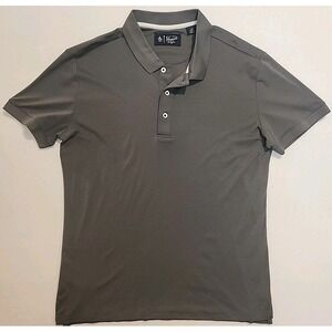 Munsingwear Penguin Gray Short Sleeve Polo Shirt Men's Size Large Polyester
